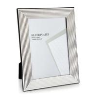 Porta Retrato Para Foto 10x15cm Moldura Canelada Aço Inox Prata Porta Retrato Para Foto 10x15cm Moldura Canelada Aço Inox Prata