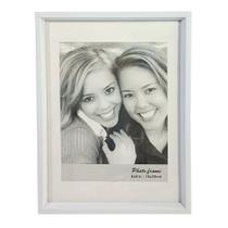 Porta retrato plástico 10x15 horizontal vertical reto branco - sutt