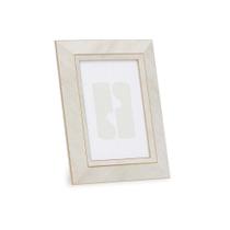 Porta-Retrato Poliestireno e Vidro Cinza e Dourado 10 x 15cm