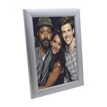 Porta Retrato Prata De Madeira 15x21 Liso Decorativo Fotos Familia