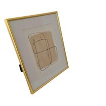 Porta Retrato Pvc Dourado - Borda Branca 20 X 25cm Porta Retrato Pvc Dourado - Borda Branca 20 X 25cm