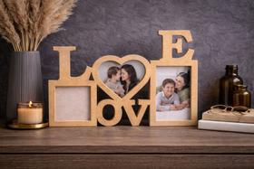Porta Retrato Quadro Triplo Love Mdf Decorativo Familia Amor (3- cores) Porta Retrato Quadro Triplo Love Mdf Decorativo Familia Amor (3- cores)