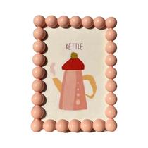 Porta-Retrato Redondo Moderno Minimalista De Plástico Com Contas, Estilo Instagram, Decoração Para