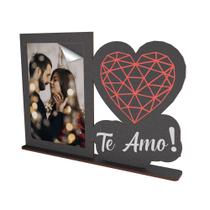 Porta Retrato Romântico MDF Te Amo Decoração e Presente Dia dos Namorados Porta Retrato Romântico MDF Te Amo Decoração e Presente Dia dos Namorados