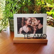 Porta Retrato Te Amo 10x15 cm Moldura de Mesa Romântica Presente para Namorado, Namorada ou Casal - Geguton
