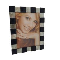 Porta Retrato Vidro Preto com Strass Porta Retrato Vidro Preto com Strass