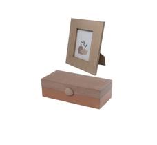 Porta Retratos 13X18 + Caixa Limoeiro Charlotte Cor Argila Porta Retratos 13X18 + Caixa Limoeiro Charlotte Cor Argila