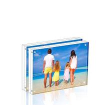 Porta-retratos acrílico Meetu de 3,5 x 5 polegadas transparente, pacote com 2