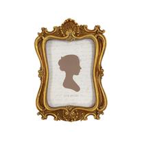 Porta-retratos AELS Vintage 13x18cm com frente de vidro dourado
