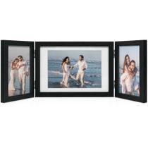 Porta-retratos Afully Black 4x6 3 Colagem 2x10x15cm + 1x13x18cm