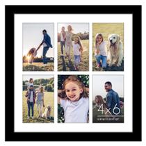Porta-retratos Americanflat Collage 4x6 Photos ou 14x14 Black