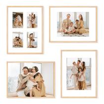Porta-retratos ATOBART OAK Wood 30x40cm com tapete 21x29,7cm Conjunto 4 Porta-retratos ATOBART OAK Wood 30x40cm com tapete 21x29,7cm Conjunto 4