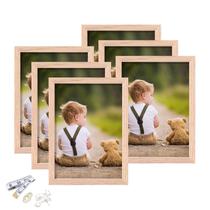Porta-retratos ATOBART OAK Wood 5x7 cm com vidro Perspex, conjunto de 6 Porta-retratos ATOBART OAK Wood 5x7 cm com vidro Perspex, conjunto de 6