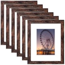 Porta-retratos BESCRCL Brown 8x10, conjunto de 6 para parede/mesa Porta-retratos BESCRCL Brown 8x10, conjunto de 6 para parede/mesa