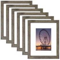 Porta-retratos BESCRCL Grey 8x10, conjunto de 6 para parede/mesa Porta-retratos BESCRCL Grey 8x10, conjunto de 6 para parede/mesa
