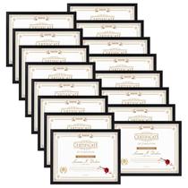 Porta-retratos Certificate WIFTREY, pacote com 16, 21 x 29,7 cm, preto