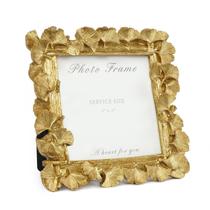 Porta-retratos Cuspin Vintage Gold 13x13cm Resina com vidro