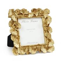 Porta-retratos Cuspin Vintage Gold, resina de 4x4 polegadas com vidro