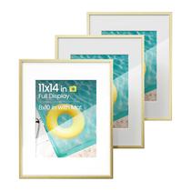 Porta-retratos de metal Heimlove 11x14 polegadas com vidro temperado