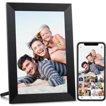 Porta-retratos digital AEEZO 10.1" WiFi com 16 GB de armazenamento preto