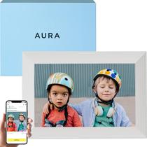 Porta-retratos digital Aura Carver HD 10.1" WiFi Sea Salt