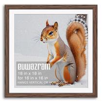 Porta-retratos euwazram 46x46cm Nogueira rústica com tapete