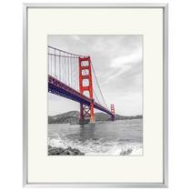 Porta-retratos Frametory Metal 11x14 com tapete para prata 8x10