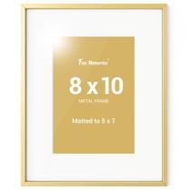 Porta-retratos Fun Memories Gold Metal 20x25cm com acrílico Porta-retratos Fun Memories Gold Metal 20x25cm com acrílico