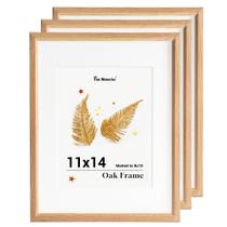 Porta-retratos Fun Memories Oak 11x14 cm com tapete 8x10 cm, pacote com 3 Porta-retratos Fun Memories Oak 11x14 cm com tapete 8x10 cm, pacote com 3