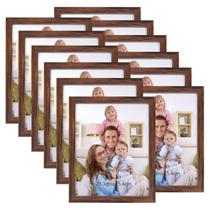 Porta-retratos Giftgarden Brown 8x10, conjunto de 12 nogueiras rústicas Porta-retratos Giftgarden Brown 8x10, conjunto de 12 nogueiras rústicas