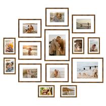 Porta-retratos Giftgarden Brown com tapete, pacote com 14, vários tamanhos