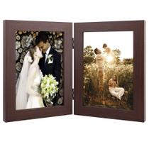 Porta-retratos Golden State Art 5x7 vertical articulado marrom Porta-retratos Golden State Art 5x7 vertical articulado marrom