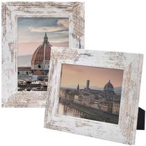 Porta-retratos Golden State Art Country Wood Grain 5x7 branco Porta-retratos Golden State Art Country Wood Grain 5x7 branco