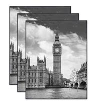 Porta-retratos GoMaize Front Loading Black 28x35cm Conjunto de 3