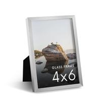 Porta-retratos HAUS AND HUES 10x15cm de alumínio com vidro real