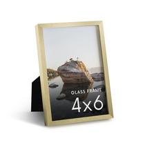 Porta-retratos HAUS AND HUES 10x15cm de alumínio com vidro real