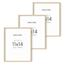 Porta-retratos HAUS AND HUES em madeira de carvalho bege 11x14