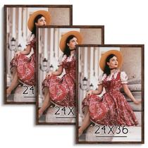 Porta-retratos Hliwegns 24x36 Brown Woodgrain, conjunto de 3 Porta-retratos Hliwegns 24x36 Brown Woodgrain, conjunto de 3