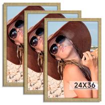 Porta-retratos Hliwegns 61x91 cm dourado, conjunto de 3 acrílico Porta-retratos Hliwegns 61x91 cm dourado, conjunto de 3 acrílico