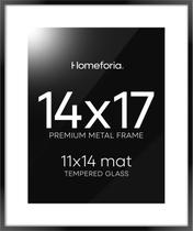 Porta-retratos Homeforia 14x17 Black Metal com vidro temperado