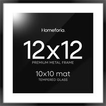 Porta-retratos Homeforia Black Metal 12x12 com tapete 10x10