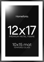 Porta-retratos Homeforia Black Metal 12x17 com tapete 10x15 cm