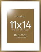 Porta-retratos Homeforia Bronze 11x14 com tapete 8x10 com vidro