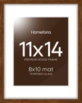 Porta-retratos Homeforia Brown 11x14 com tapete 8x10 com vidro
