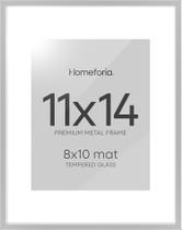 Porta-retratos Homeforia Silver 11x14 com tapete 8x10 com vidro