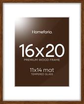 Porta-retratos Homeforia Walnut 16x20 cm com tapete 11x14 cm