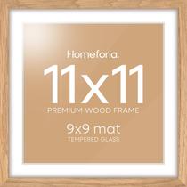 Porta-retratos Homeforia Wood Natural Oak 11x11 com tapete 9x9 Porta-retratos Homeforia Wood Natural Oak 11x11 com tapete 9x9