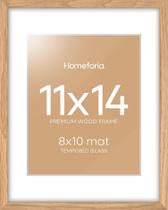 Porta-retratos Homeforia Wood Natural Oak 11x14 com tapete 8x10