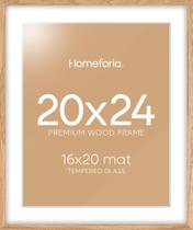 Porta-retratos Homeforia Wood Natural Oak 20x24 com tapete 16x20