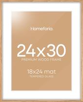 Porta-retratos Homeforia Wood Natural Oak 24x30 com tapete 18x24